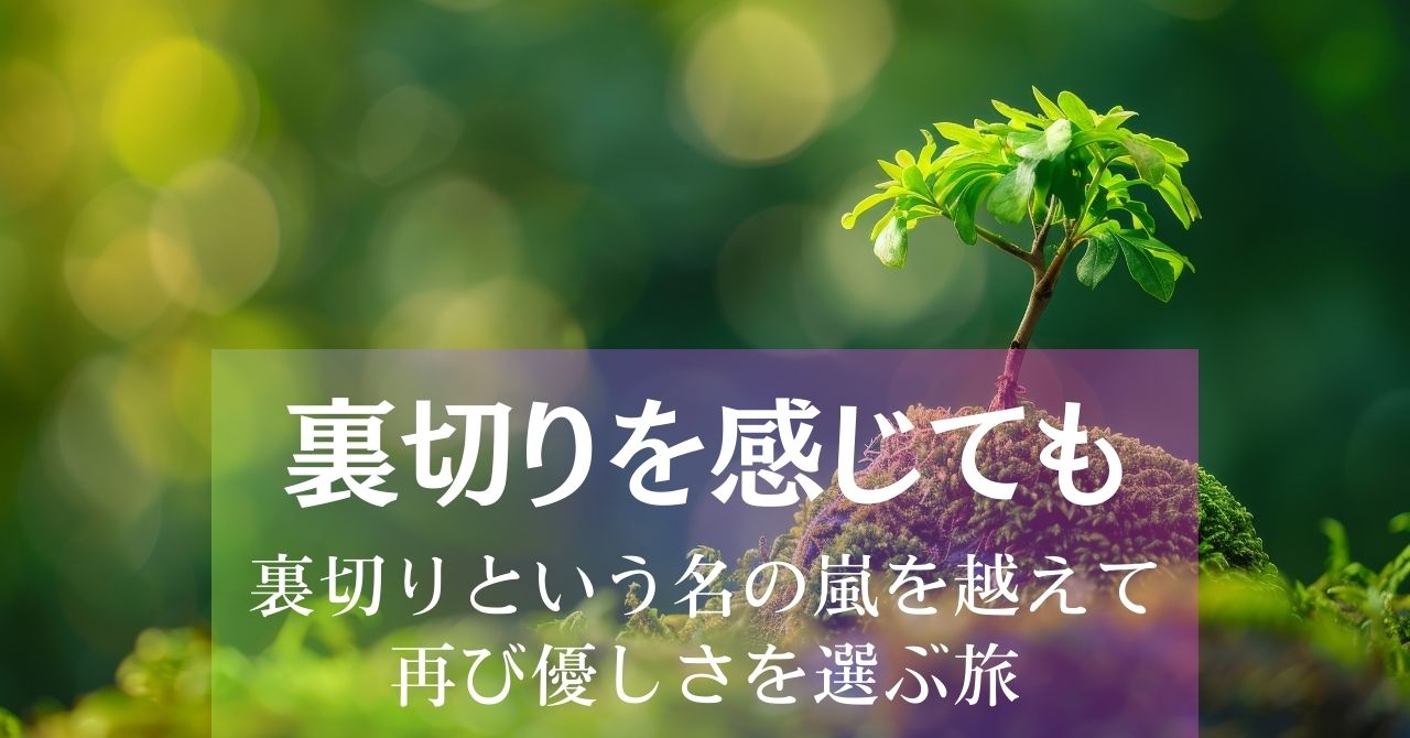 裏切りを感じても～裏切りという名の嵐を超えて再び優しさを選ぶ旅 アイキャッチ画像